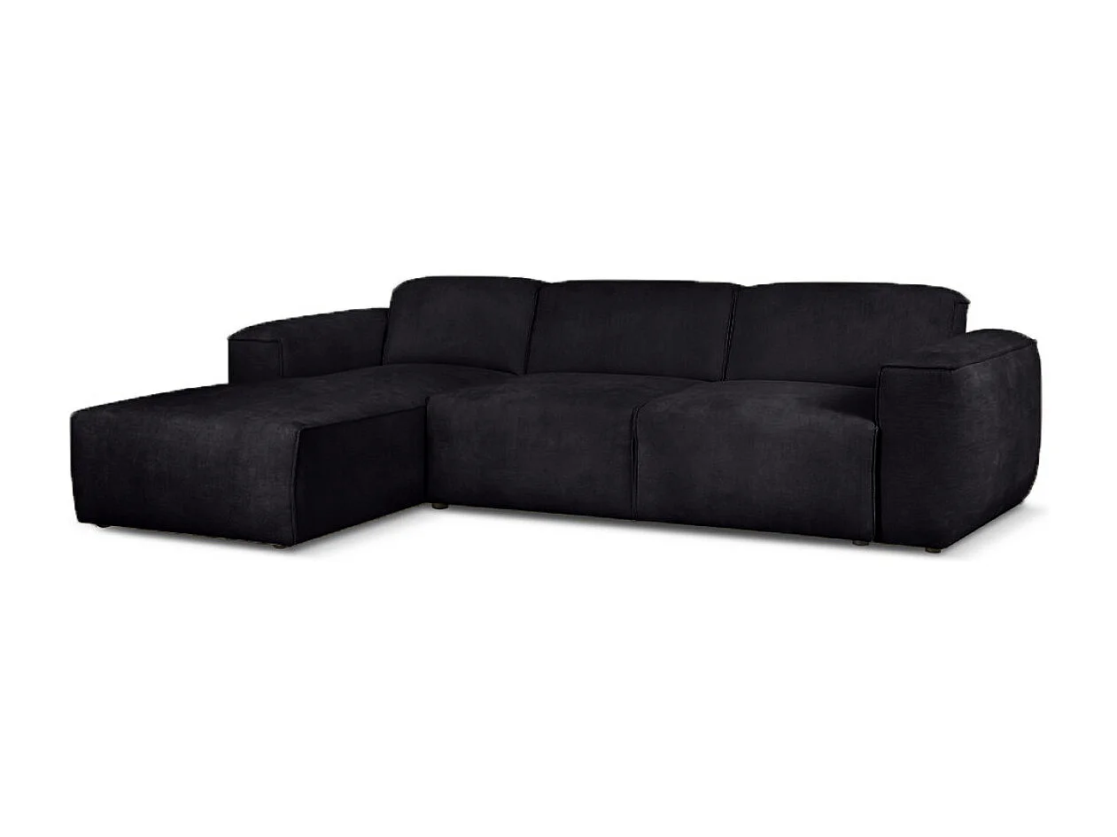 Divano letto angolare sinistro con vano contenitore Hudson in nero del produttore - VINOTTI