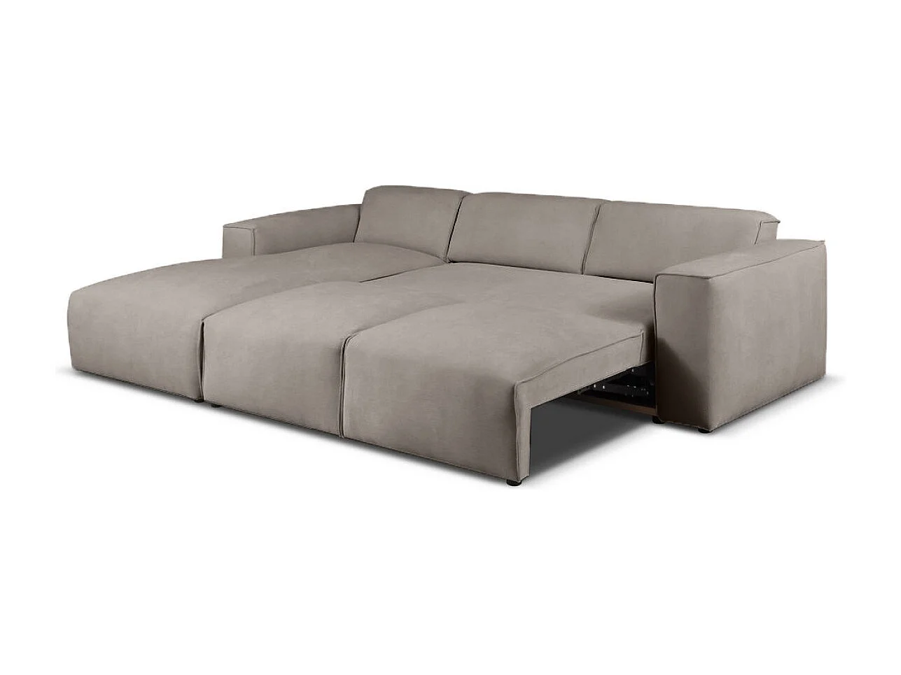 Divano letto angolare sinistro con vano contenitore Hudson in beige del produttore - VINOTTI