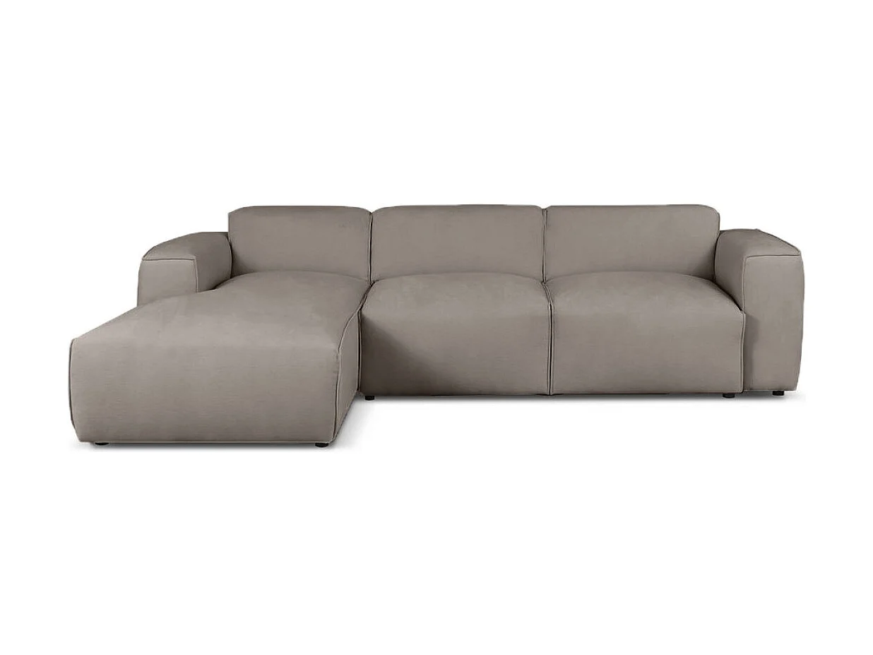 Canapé d'Angle gauche avec fonction de couchage Hudson coffre en beige du fabricant -VINOTTI
