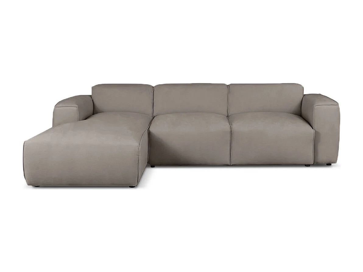 Canapé d'Angle gauche avec fonction de couchage Hudson coffre en beige du fabricant -VINOTTI