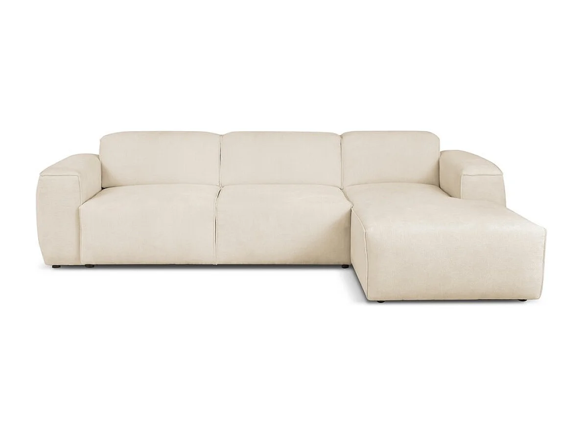 Divano letto angolare destro con vano contenitore Hudson in beige del produttore - VINOTTI