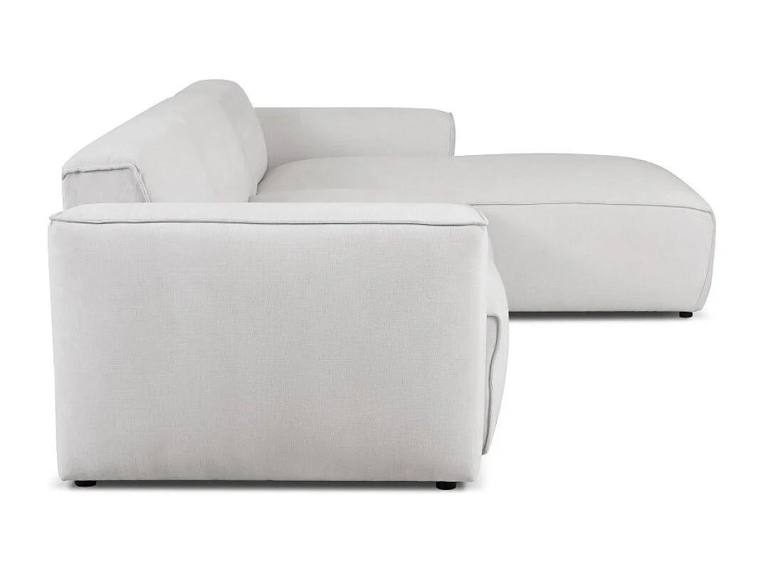 Rechter hoekslaapbank Hudson met slaapfunctie en opbergbox in lichtgrijs PREMIUM – van de fabrikant VINOTTI