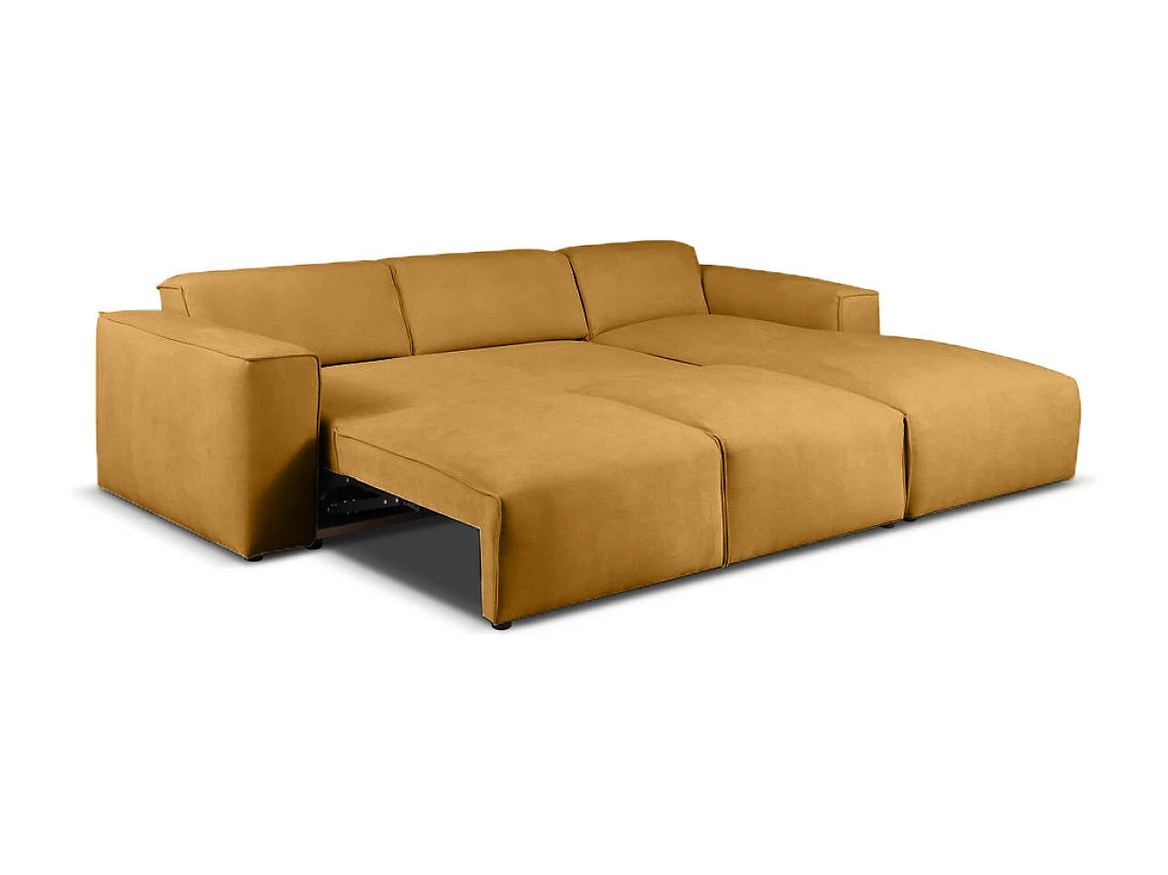 Canapé d'Angle droit avec fonction de couchage Hudson coffre en moutarde du fabricant -VINOTTI