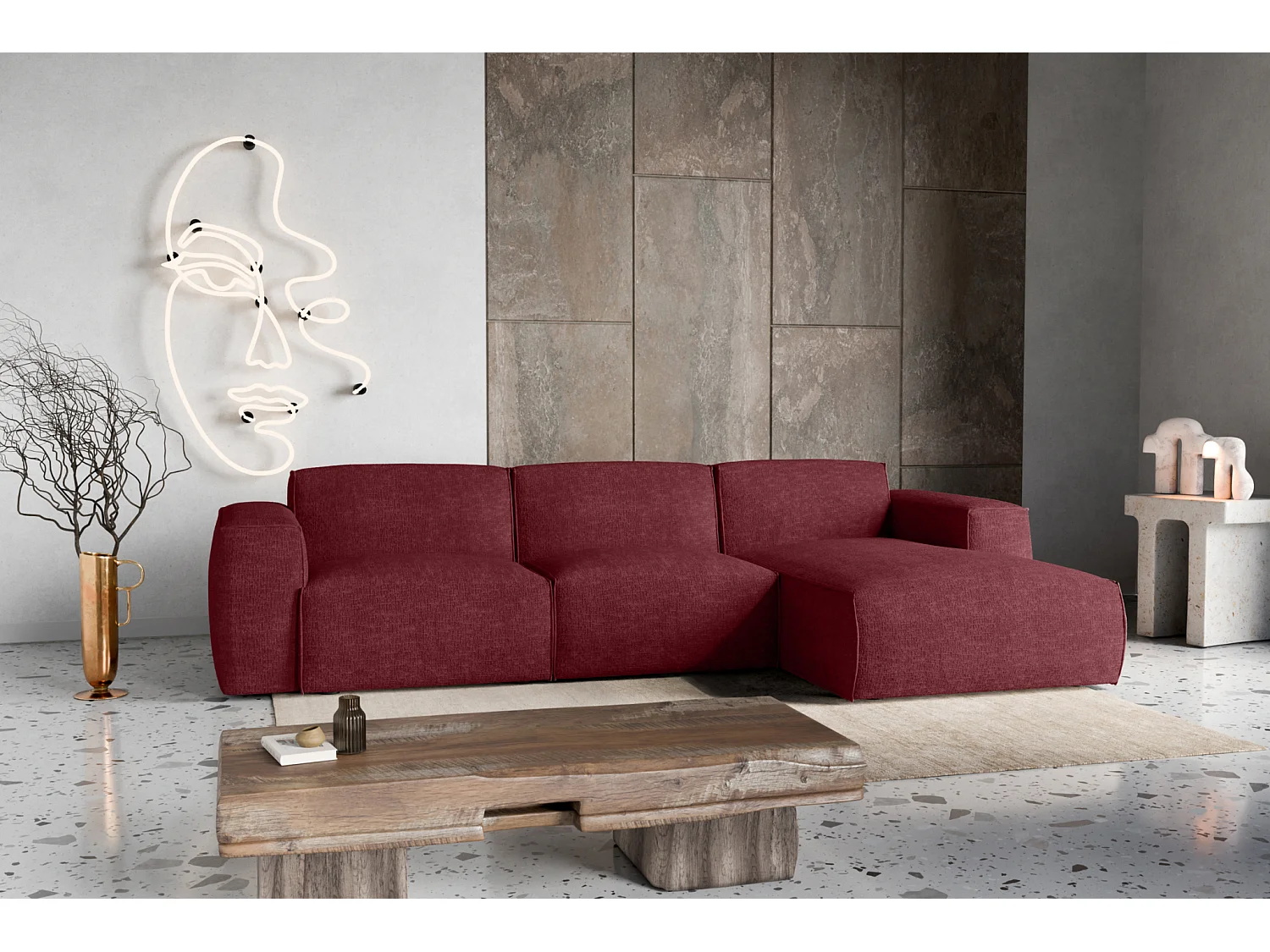 Divano letto angolare destro con vano contenitore Hudson in chiaretto del produttore - VINOTTI