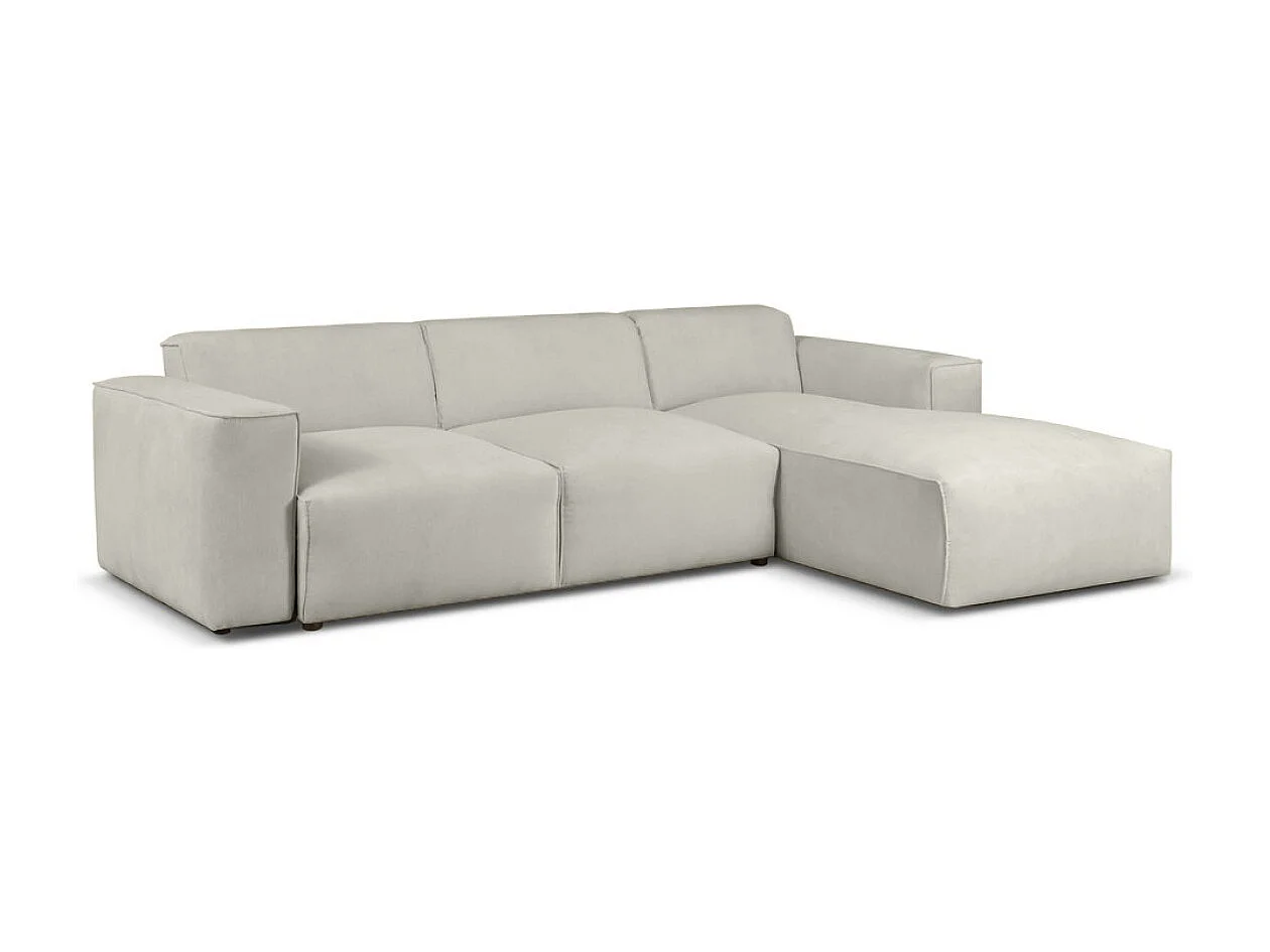 Divano letto angolare destro con vano contenitore Hudson in grigio chiaro del produttore - VINOTTI