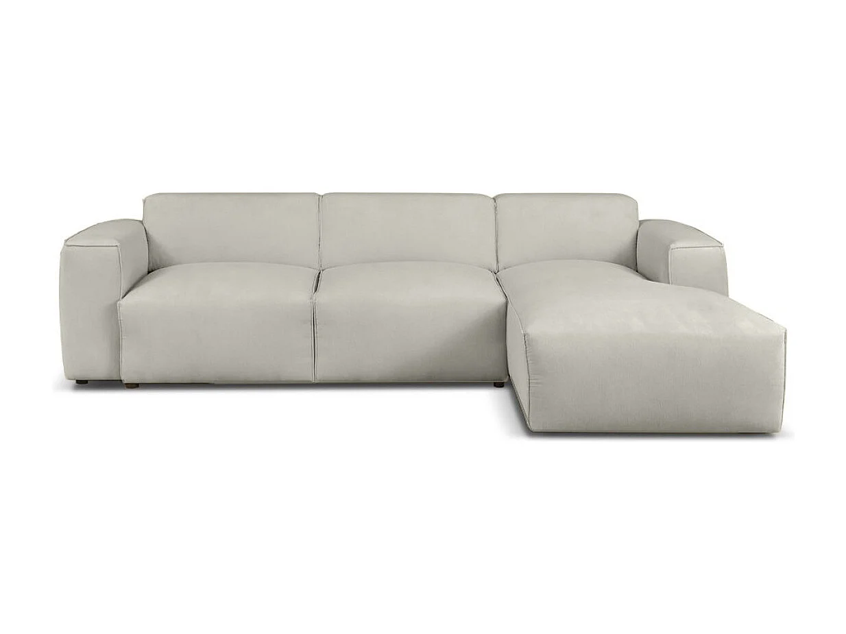 Divano letto angolare destro con vano contenitore Hudson in grigio chiaro del produttore - VINOTTI