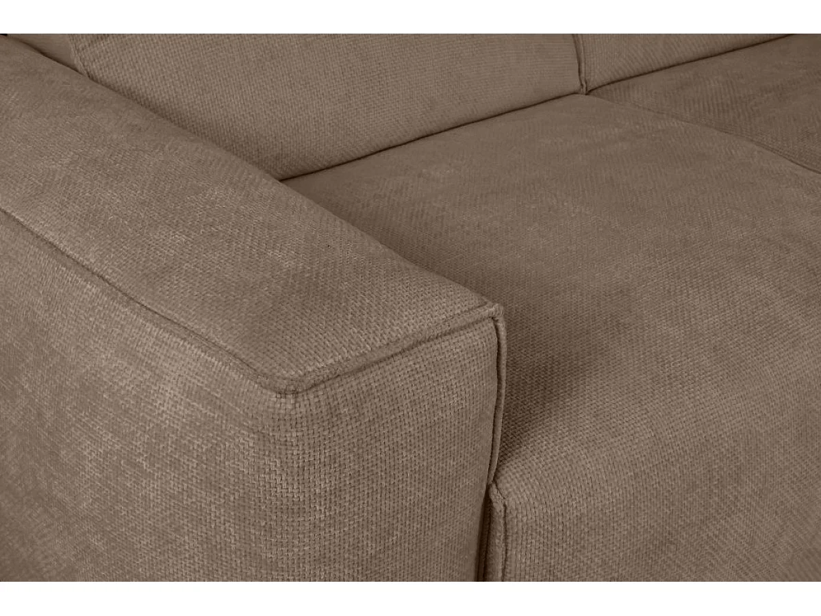 Divano letto angolare destro con vano contenitore Hudson in marrone verde bottiglia del produttore - VINOTTI