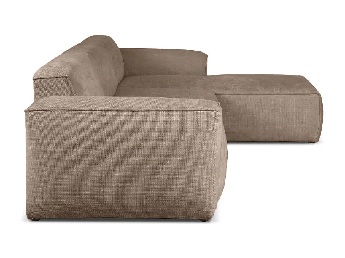 Divano letto angolare destro con vano contenitore Hudson in marrone verde bottiglia del produttore - VINOTTI