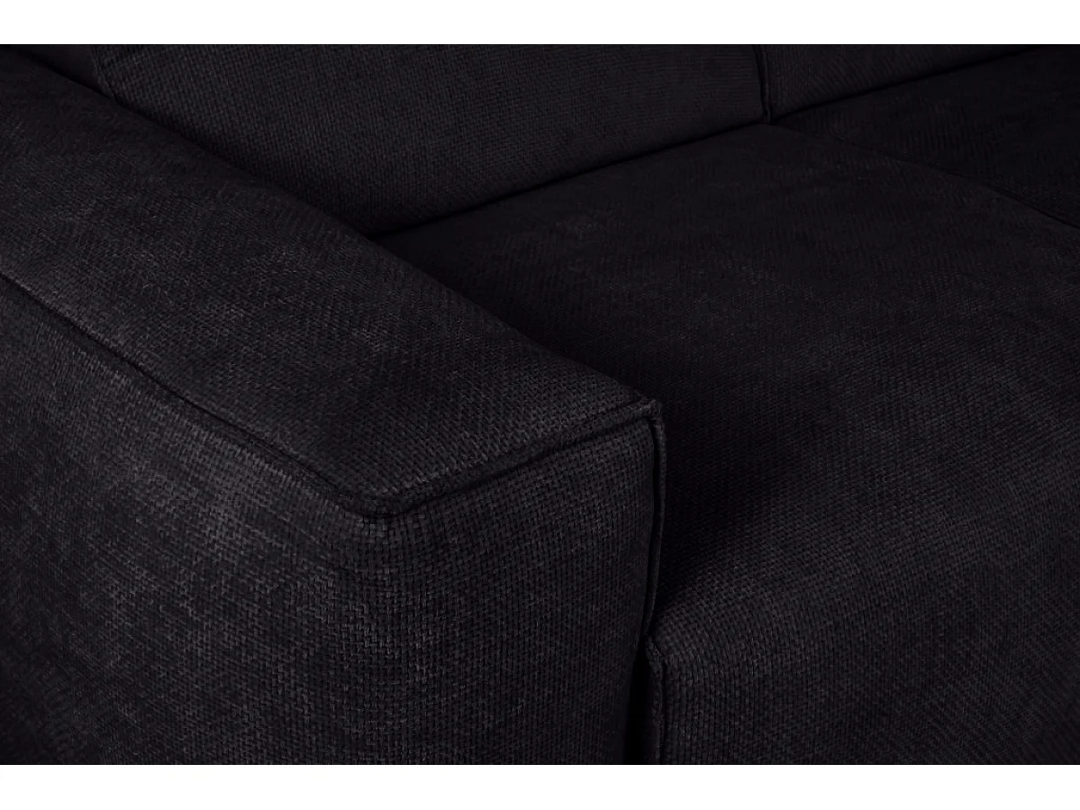 Divano letto angolare destro con vano contenitore Hudson in nero del produttore - VINOTTI