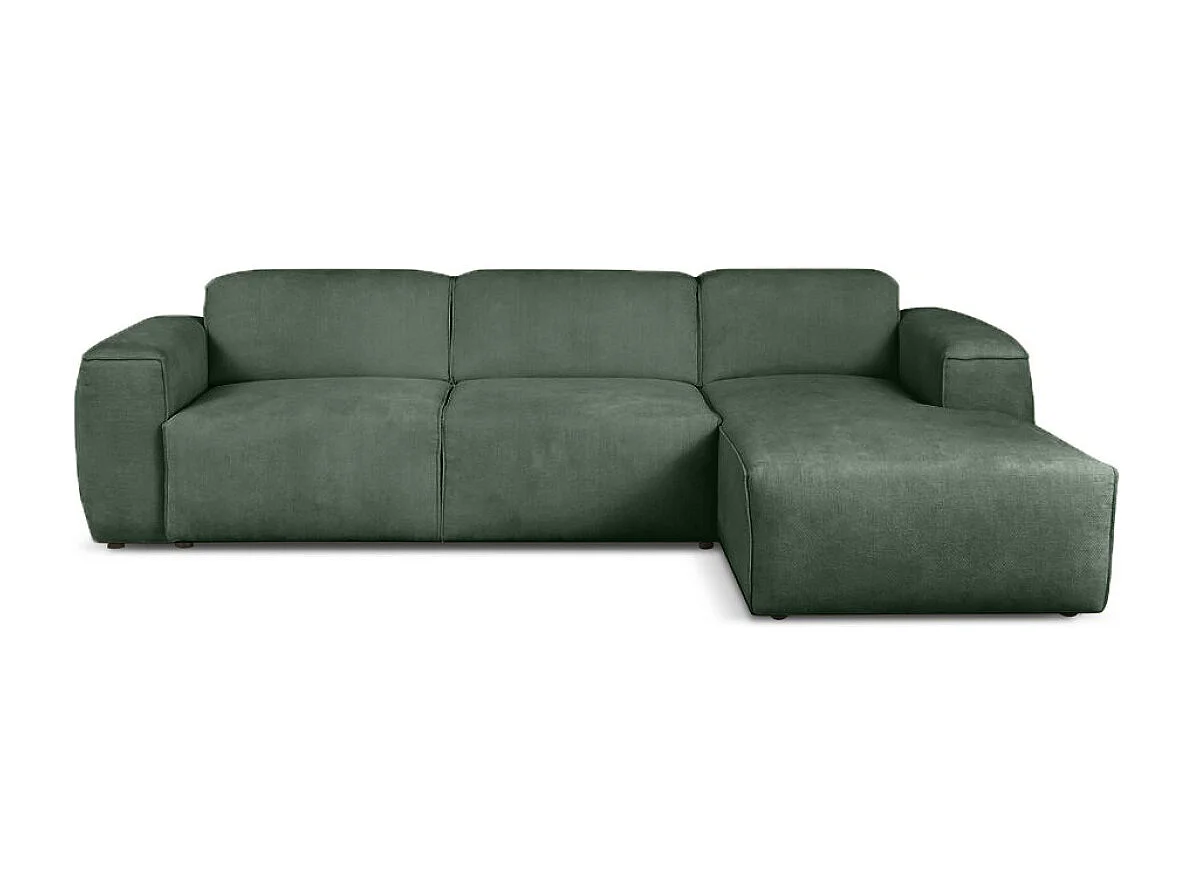 Canapé d'Angle droit avec fonction de couchage Hudson coffre en vert bouteille du fabricant -VINOTTI