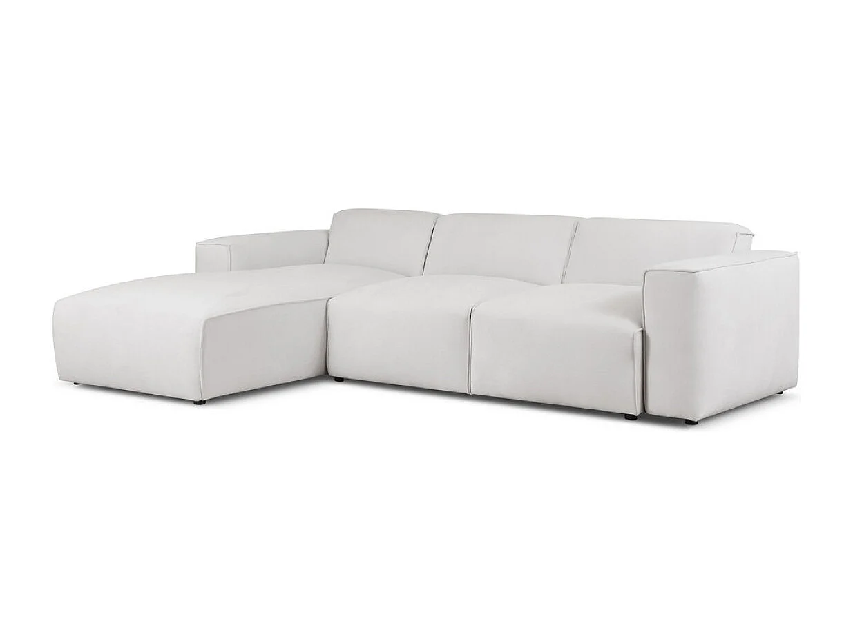 Divano letto angolare sinistro con vano contenitore Hudson in grigio chiaro del produttore - VINOTTI