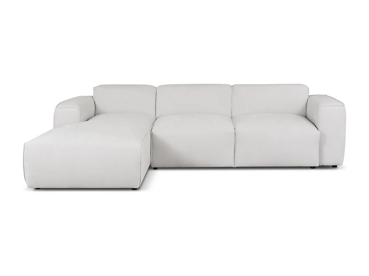 Divano letto angolare sinistro con vano contenitore Hudson in grigio chiaro del produttore - VINOTTI