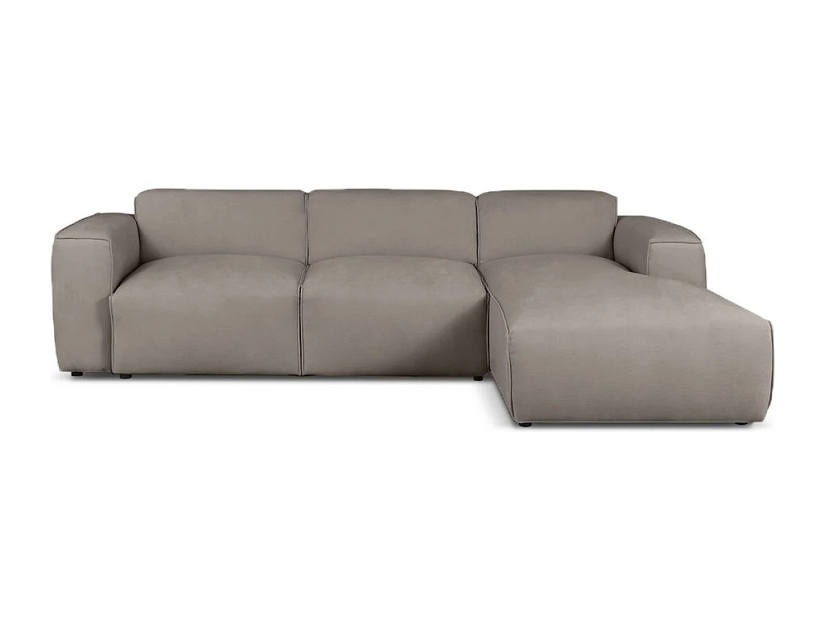 Canapé d'Angle droit avec fonction de couchage Hudson coffre en beige du fabricant -VINOTTI