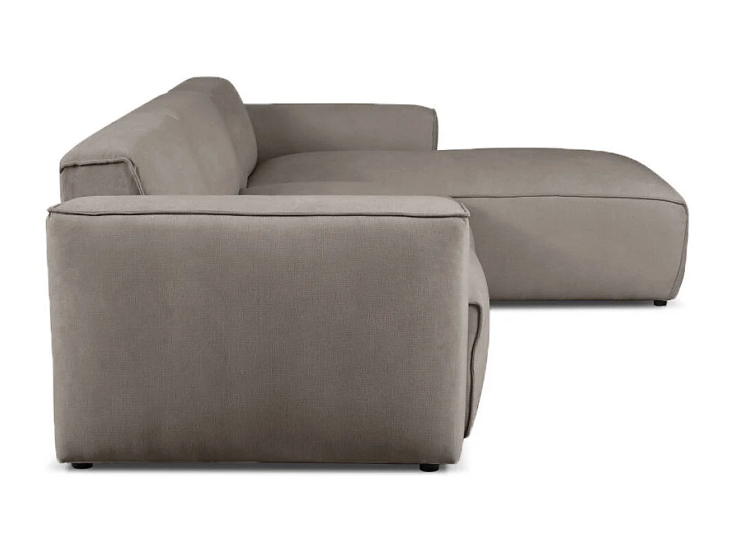 Canapé d'Angle droit avec fonction de couchage Hudson coffre en beige du fabricant -VINOTTI