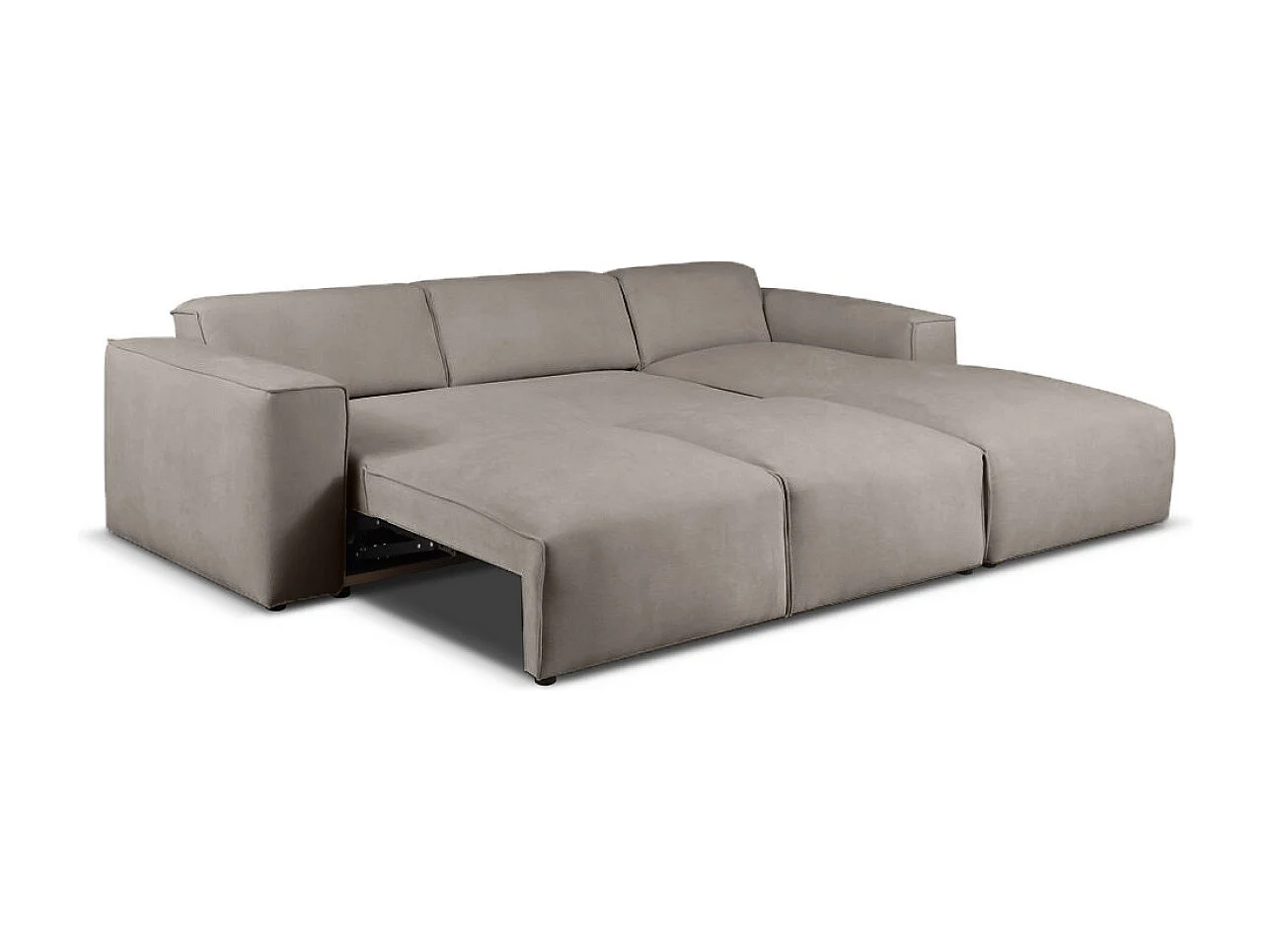 Rechter hoekslaapbank Hudson met slaapfunctie en opbergbox in beige PREMIUM – van de fabrikant VINOTTI