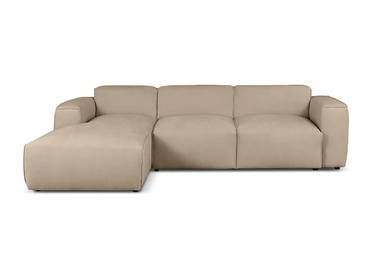 Canapé d'Angle gauche avec fonction de couchage Hudson coffre en moutarde du fabricant -VINOTTI