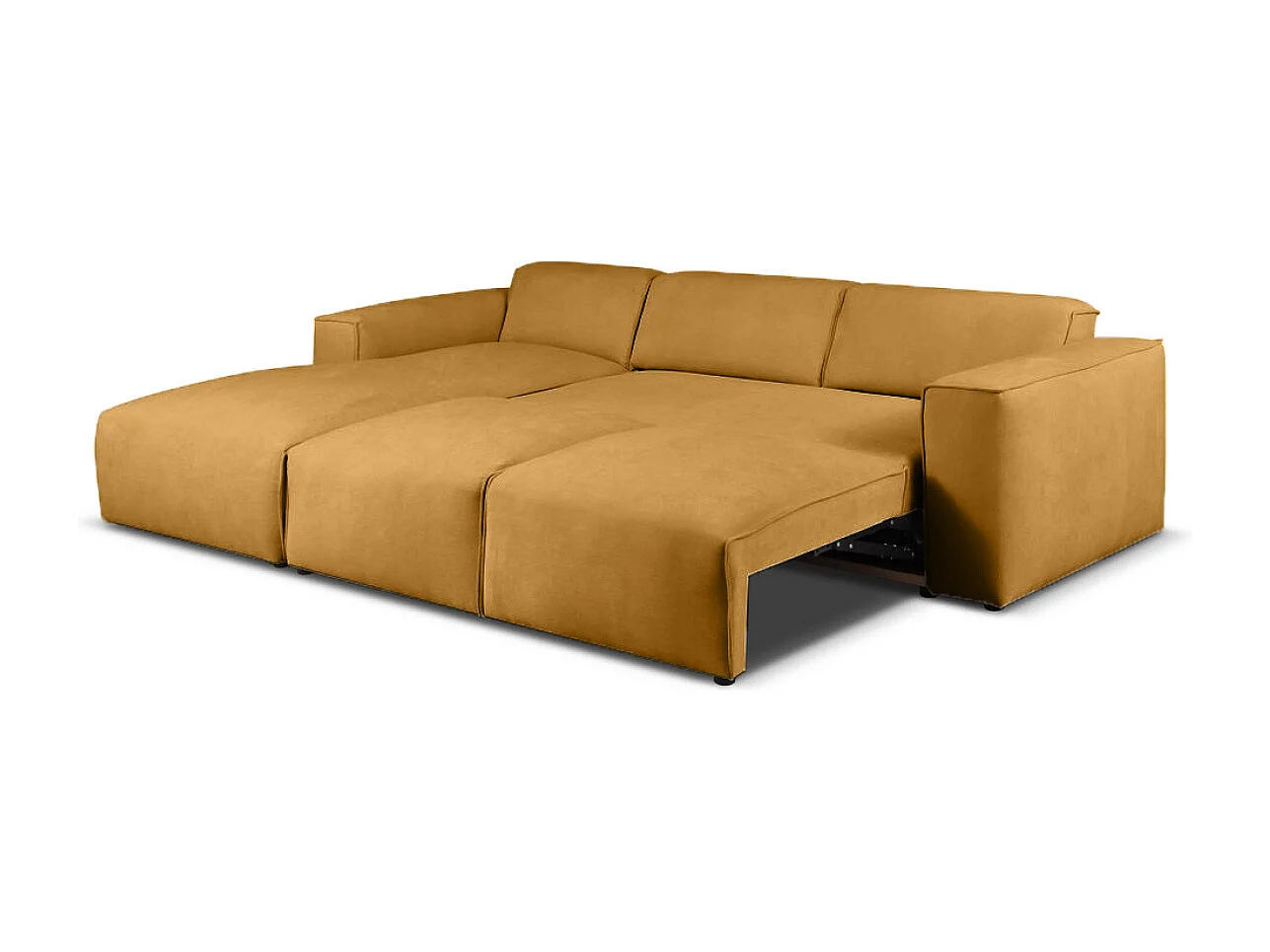 Canapé d'Angle gauche avec fonction de couchage Hudson coffre en beige du fabricant -VINOTTI