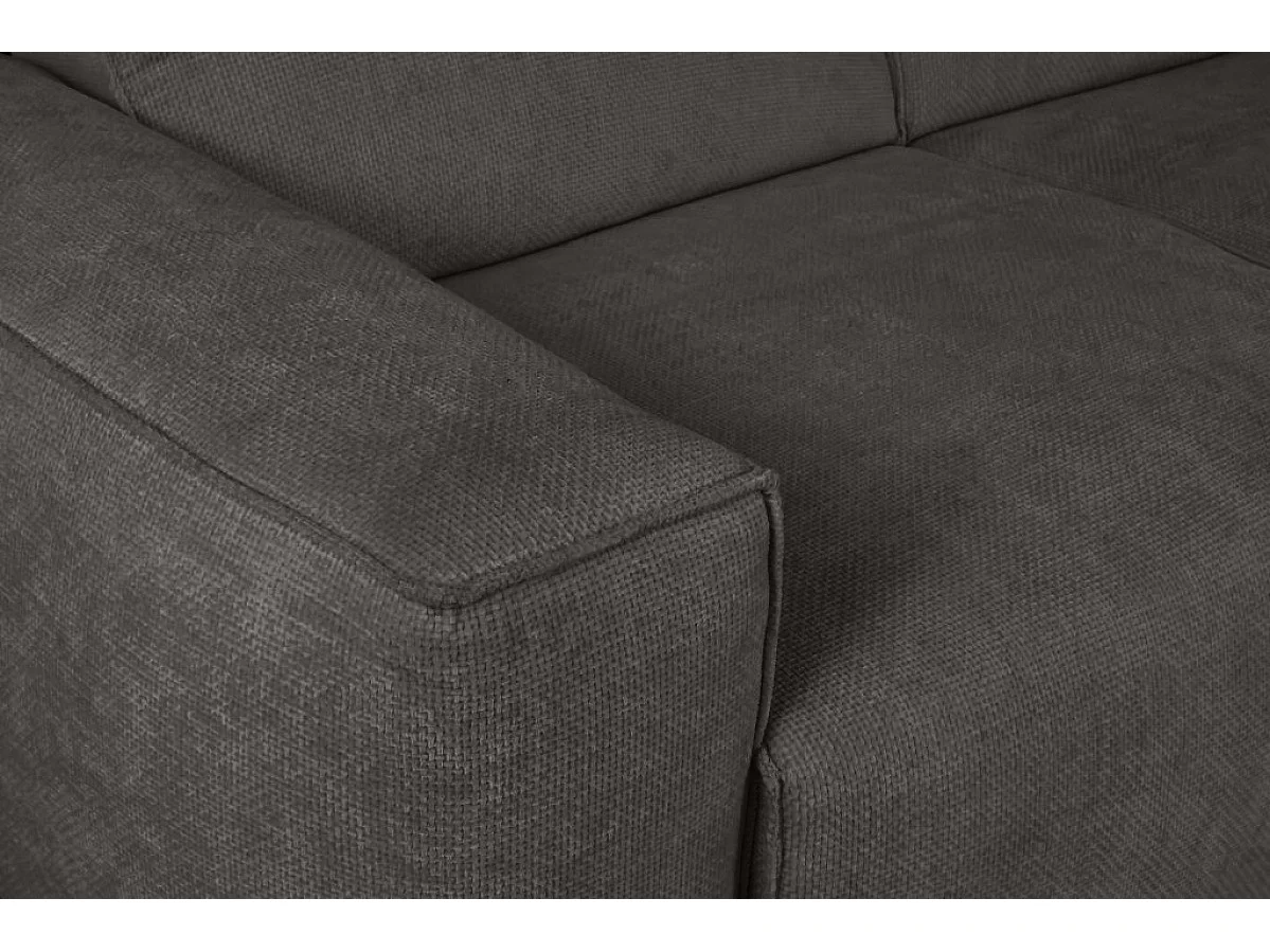 Rechter hoekslaapbank Hudson met slaapfunctie en opbergbox in chocoladebruin – van de fabrikant VINOTTI