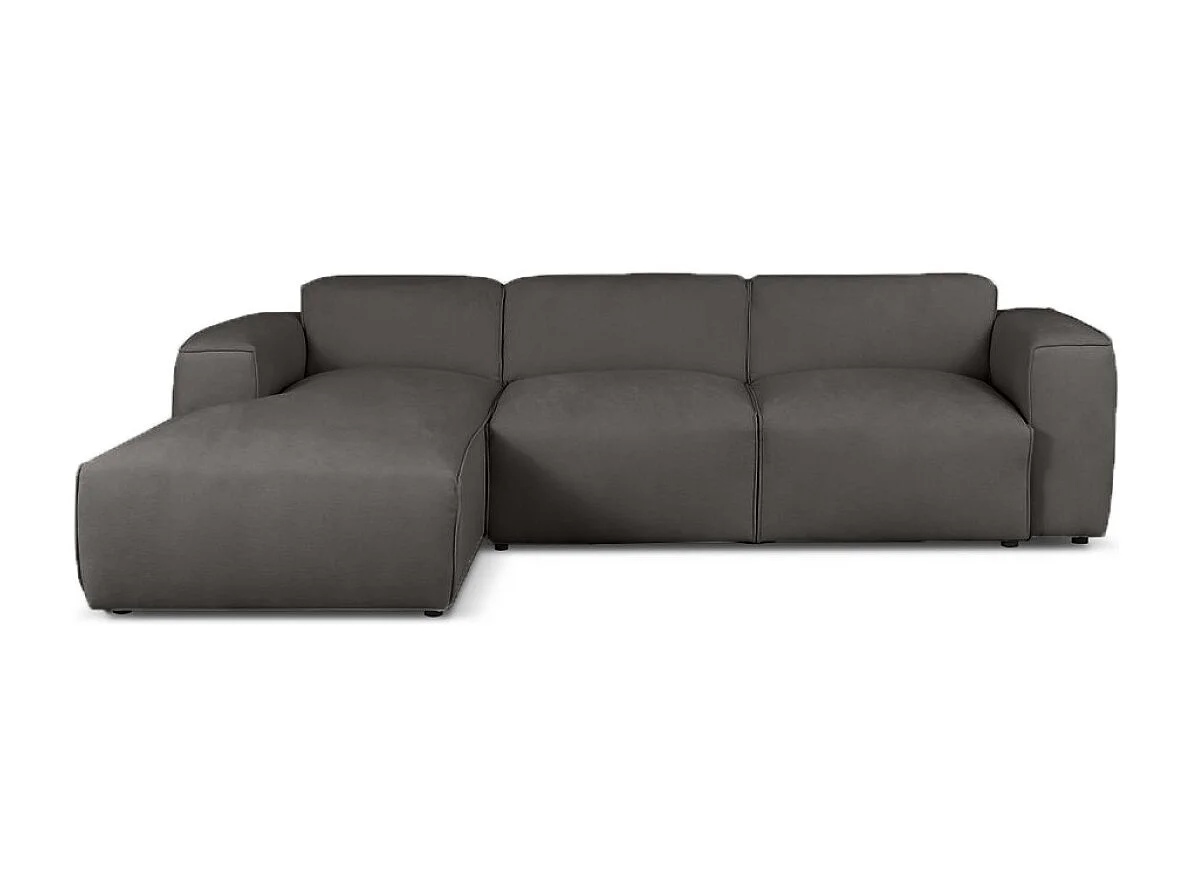 Linker hoekslaapbank Hudson met slaapfunctie en opbergbox in chocoladebruin PREMIUM – van de fabrikant VINOTTI