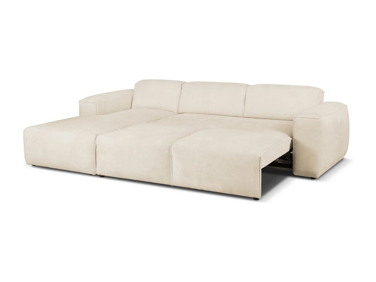 Canapé d'Angle gauche avec fonction de couchage Hudson coffre en beige du fabricant -VINOTTI
