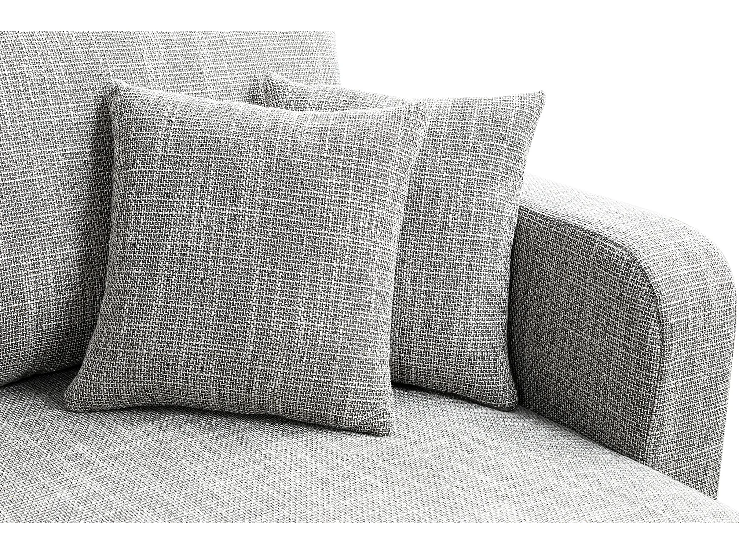 Divano letto angolare reversibile con vano contenitore universale Como a coste grigio del produttore - VINOTTI