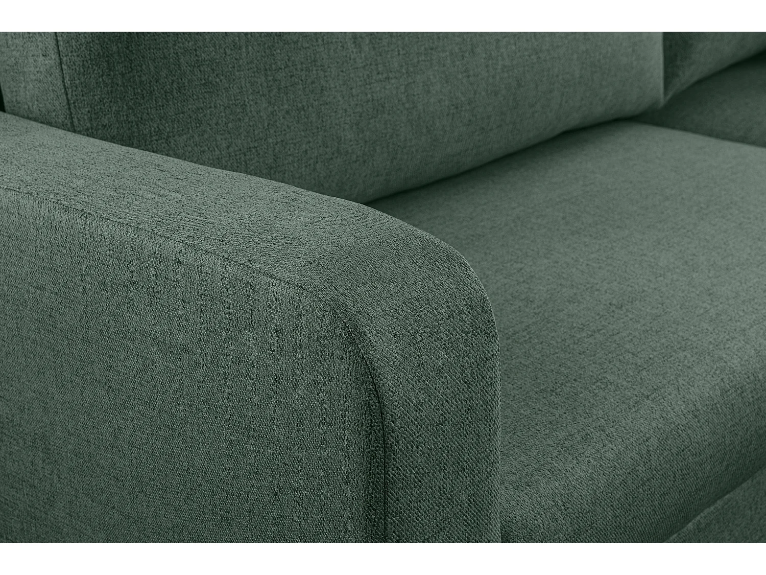 Divano letto angolare reversibile con vano contenitore universale Como a coste verde bottiglia del produttore - VINOTTI