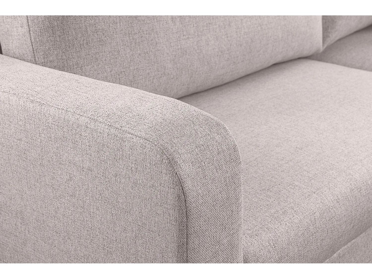 Divano letto angolare reversibile con vano contenitore universale Como a coste grigio chiaro del produttore - VINOTTI