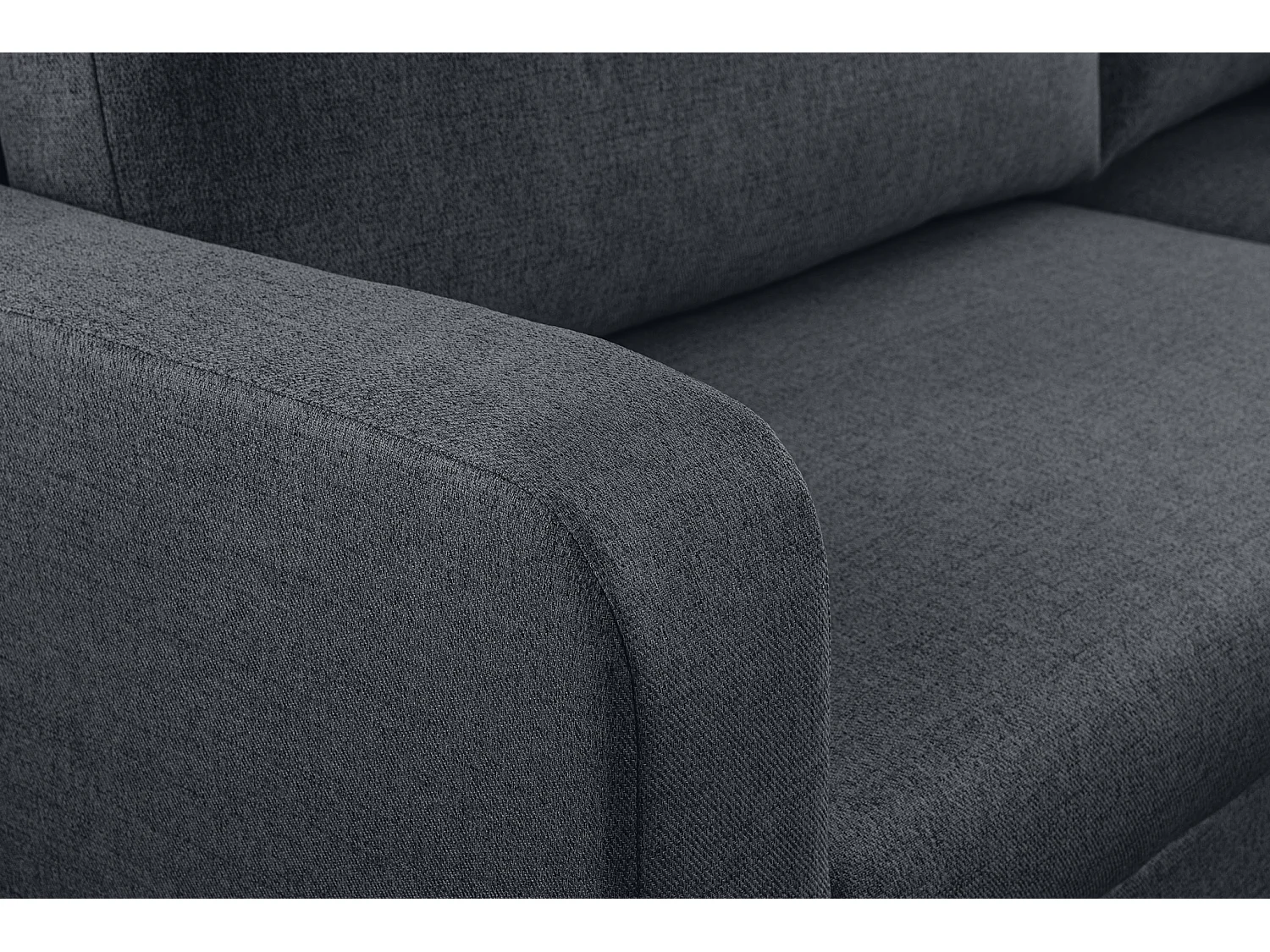 Divano letto angolare reversibile con vano contenitore universale Como a coste nero del produttore - VINOTTI