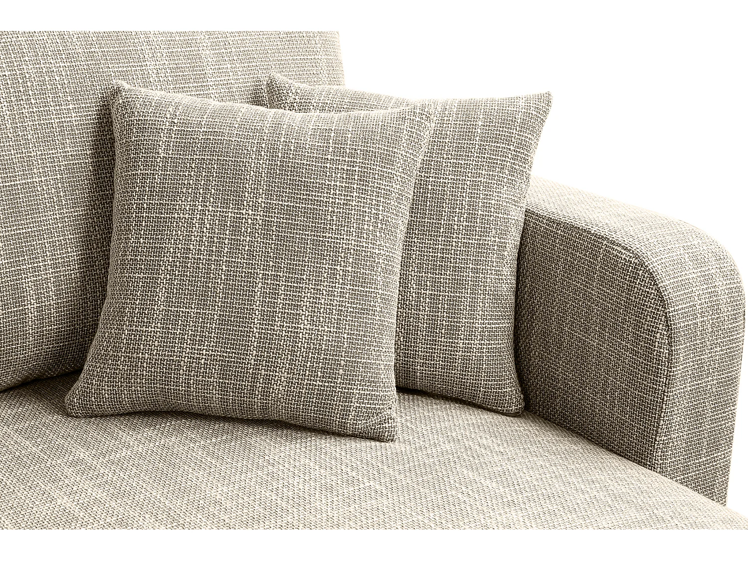 Divano letto angolare reversibile con vano contenitore universale Como a coste marrone del produttore - VINOTTI