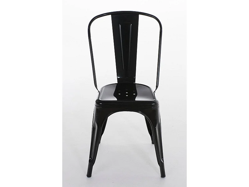 Chaise empilable style industriel métal argentée 44 x 48 x 89 cm 10_0000557