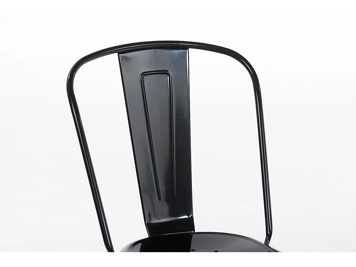 Chaise empilable style industriel métal argentée 44 x 48 x 89 cm 10_0000557