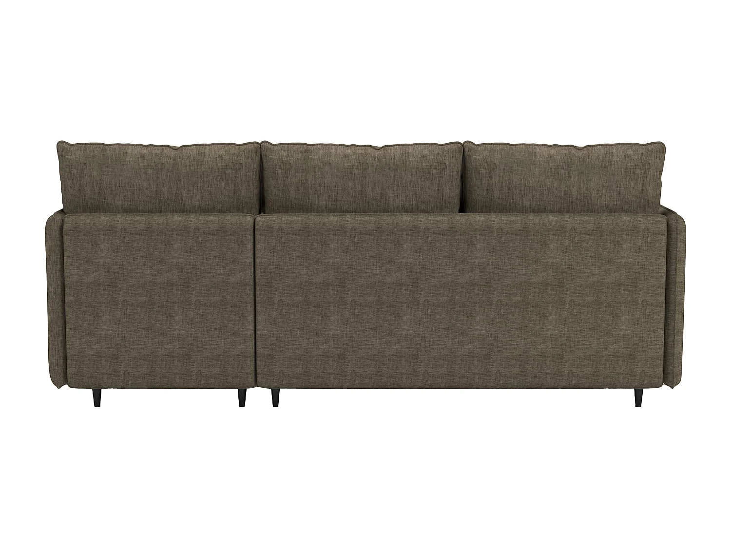 Lindhus | Canapé 3 places avec rangementMéridienne réversible en tissu marron