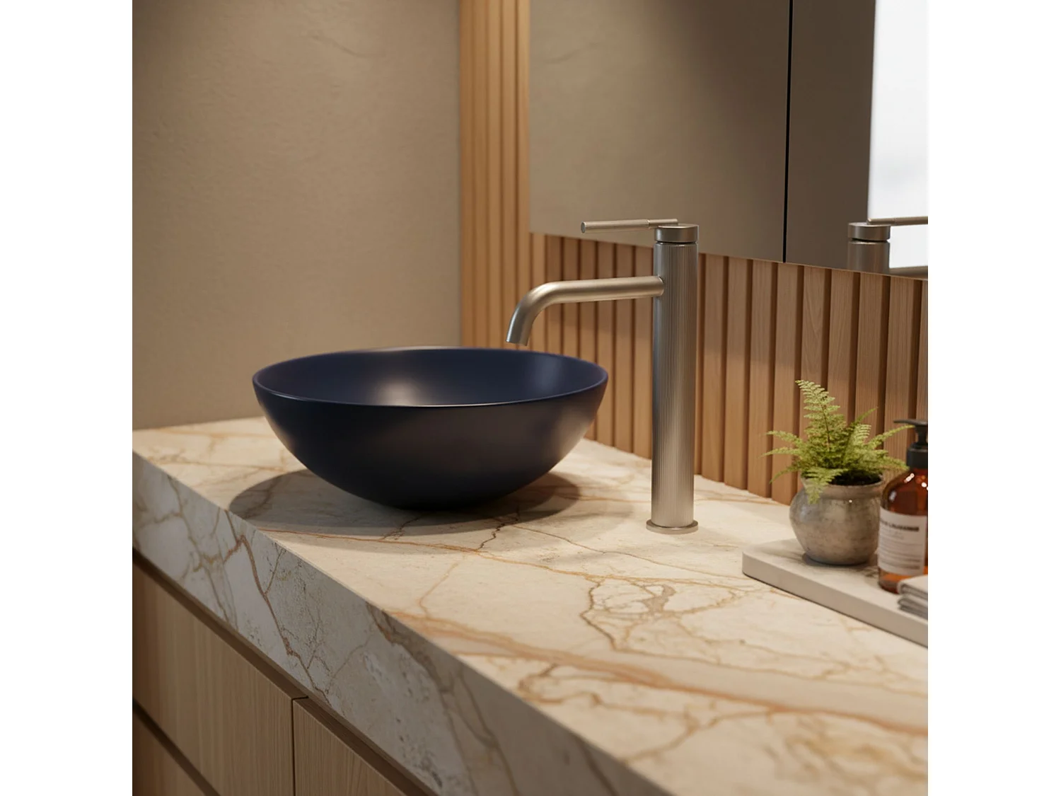 Robinet De Lavabo Encastré Rea Argon High Brushed Nickel