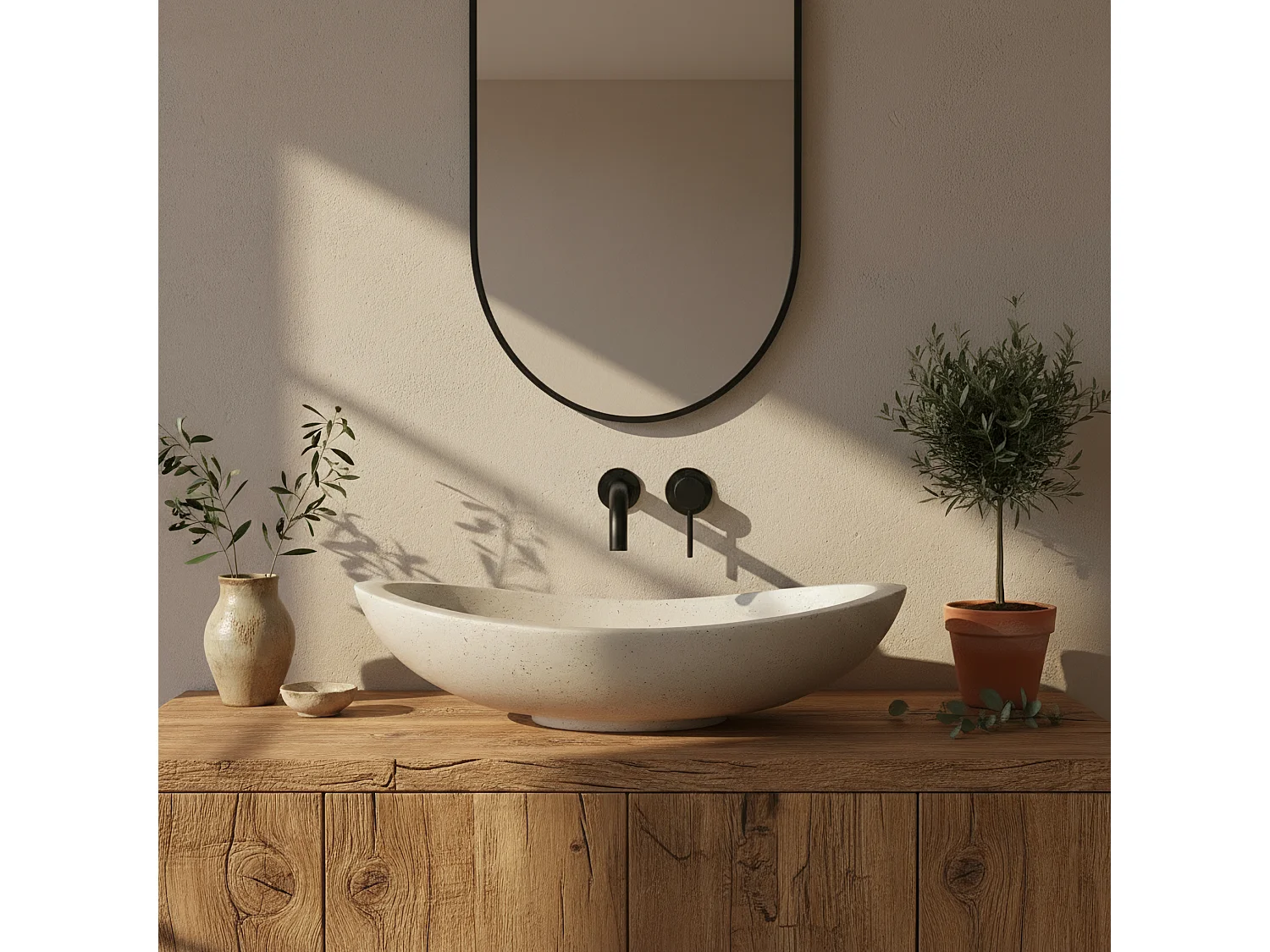 Lavabo À Poser Rea Leona Beige