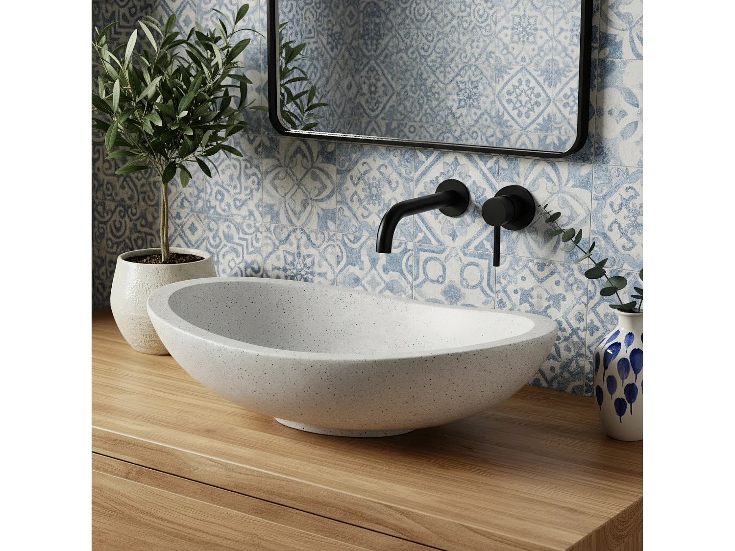 Lavabo À Poser Rea Leona Beige