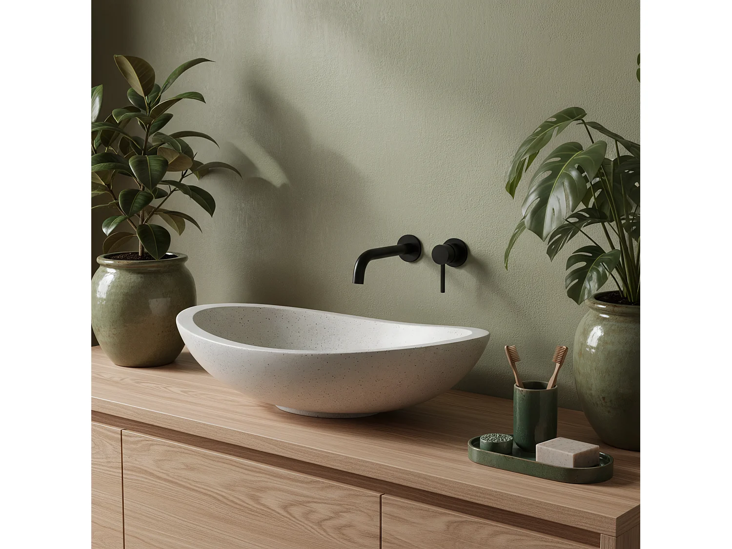 Lavabo À Poser Rea Leona Beige