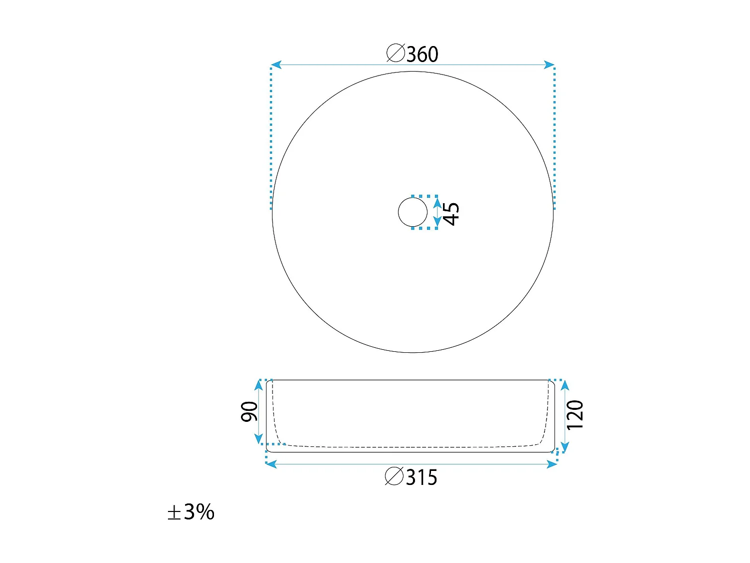 Lavabo Sobre Encimera Rea Stefania Fiori White