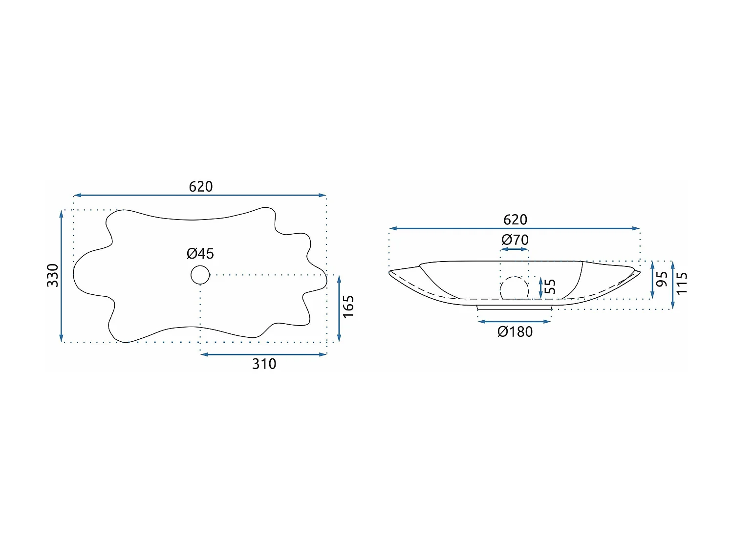 Aufsatzwaschbecken Rea Infinity White