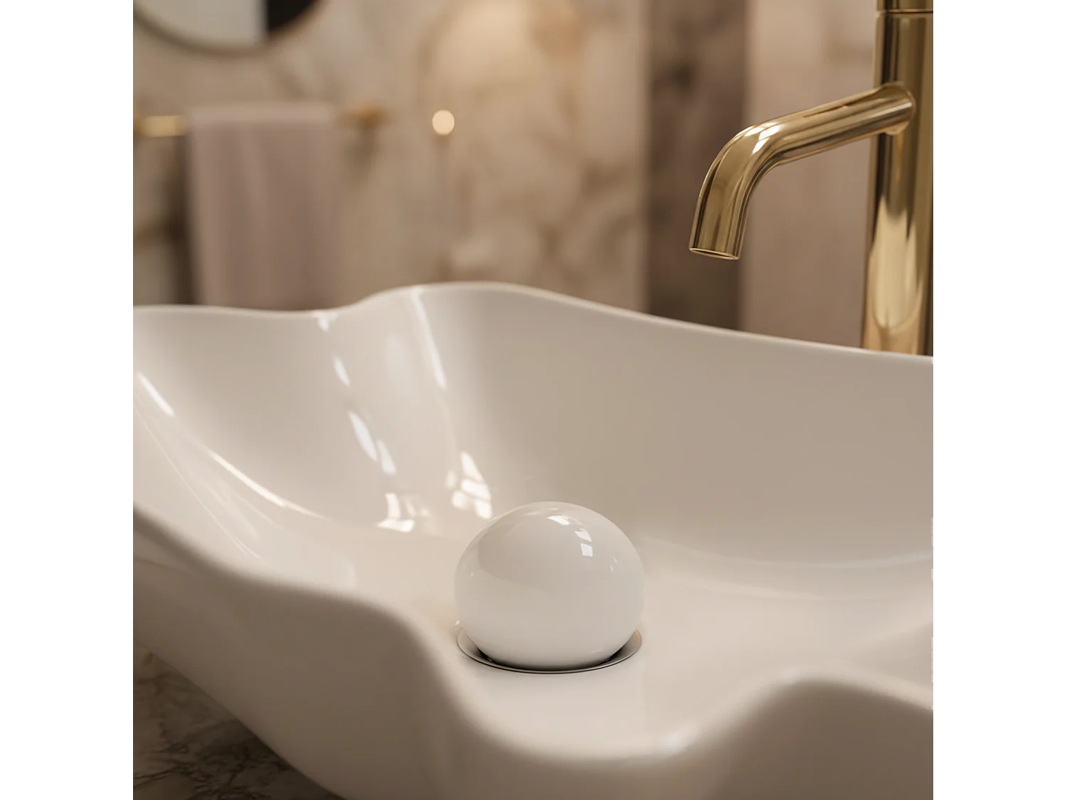 Lavatório De Sobrepor Rea Infinity White