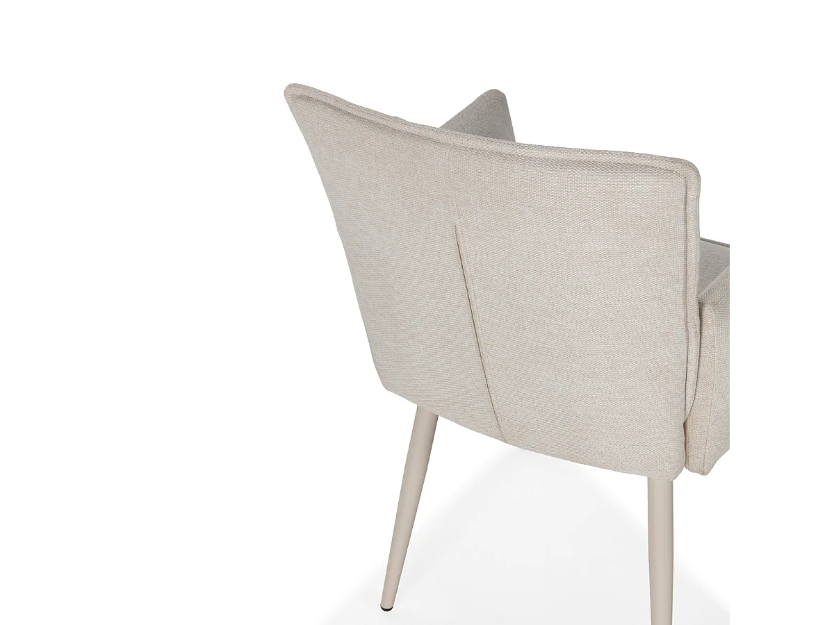 Set of 2 fabric armchairs with metal legs H85 cm - ELINA