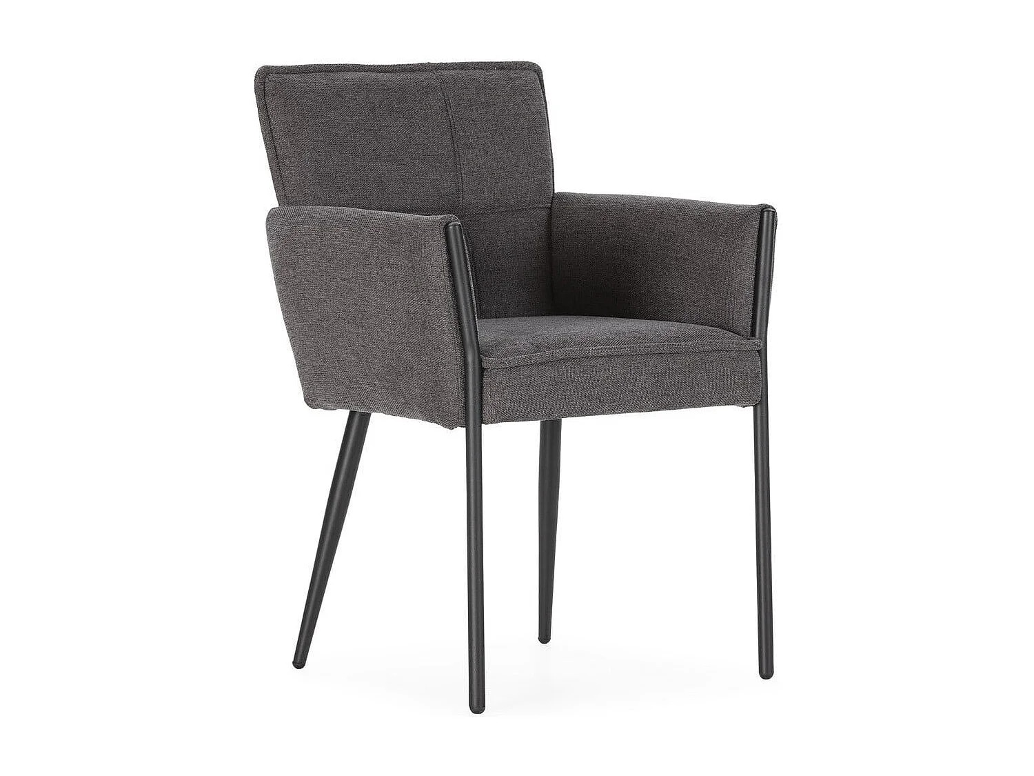 Set of 2 fabric armchairs with metal legs H85 cm - ELINA