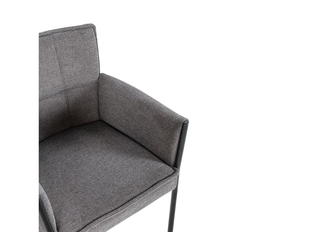 Set of 2 fabric armchairs with metal legs H85 cm - ELINA