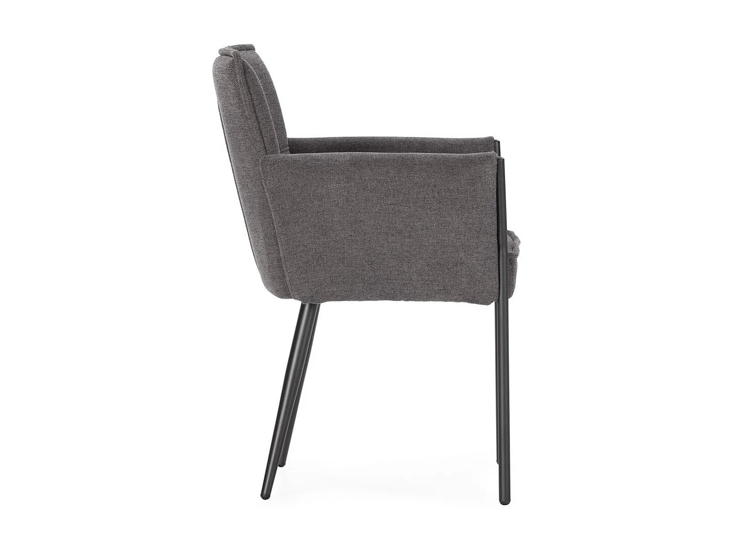 Set of 2 fabric armchairs with metal legs H85 cm - ELINA