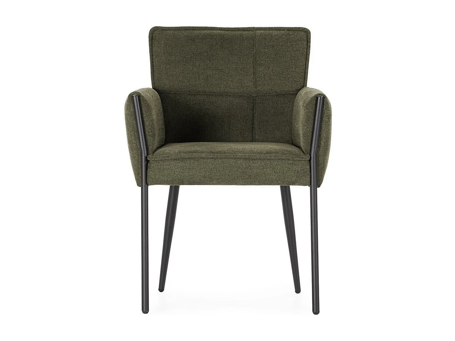 Set of 2 fabric armchairs with metal legs H85 cm - ELINA