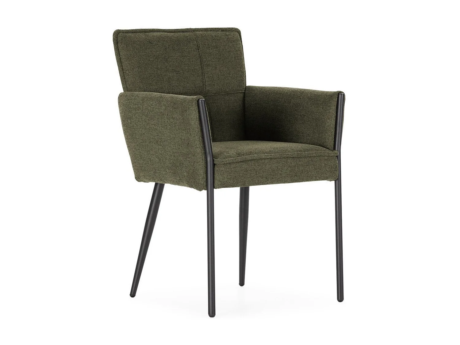 Set of 2 fabric armchairs with metal legs H85 cm - ELINA