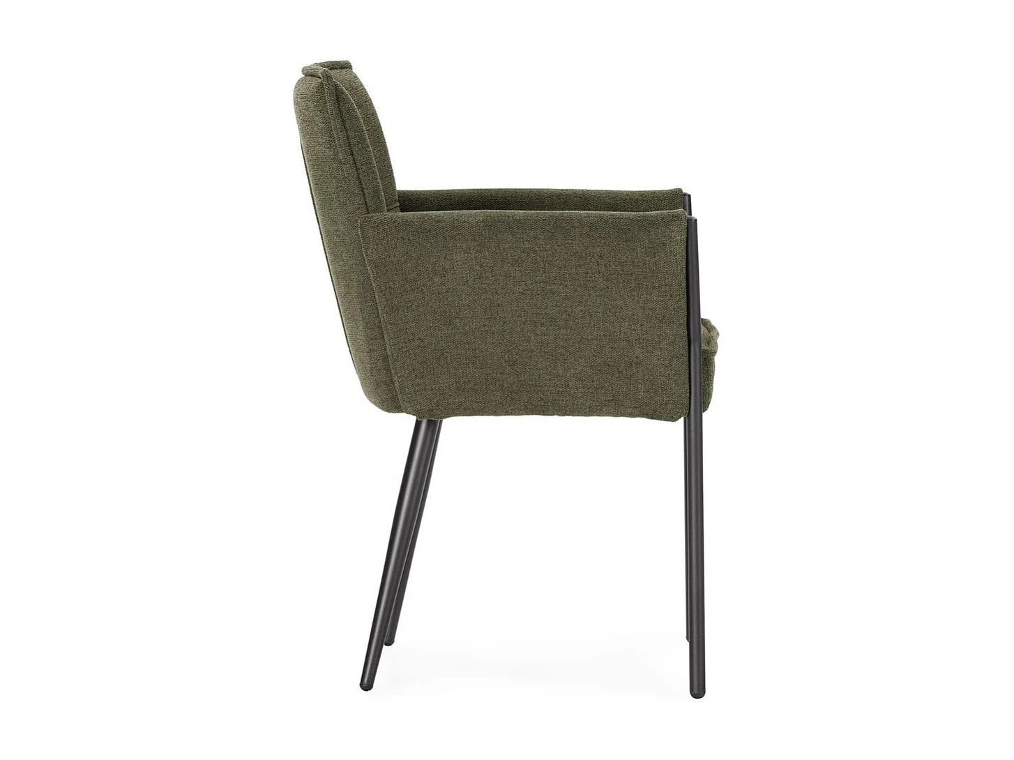 Set of 2 fabric armchairs with metal legs H85 cm - ELINA