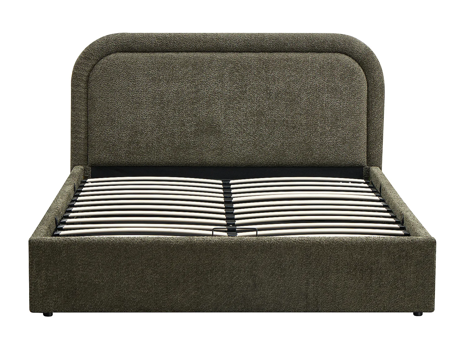 Lit coffre 160 x 200 cm - Tissu bouclette - Vert – FIDOZIA