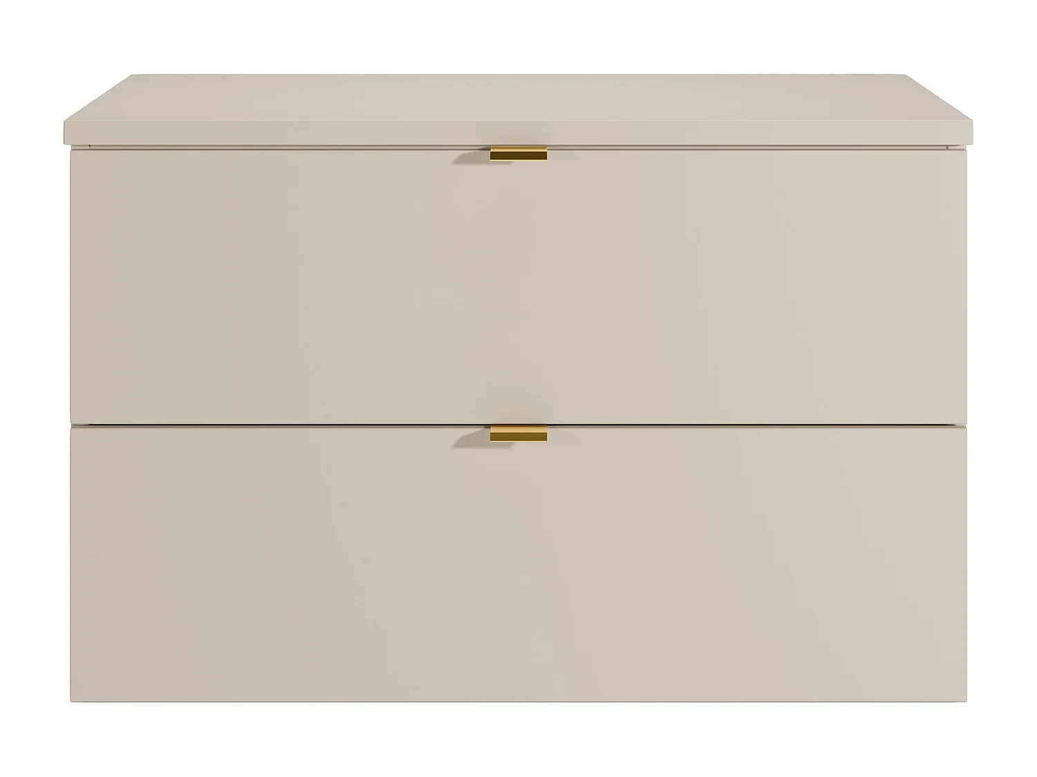 Mobile sotto lavabo sospeso con ripiano Beige 80 cm - LAVENA