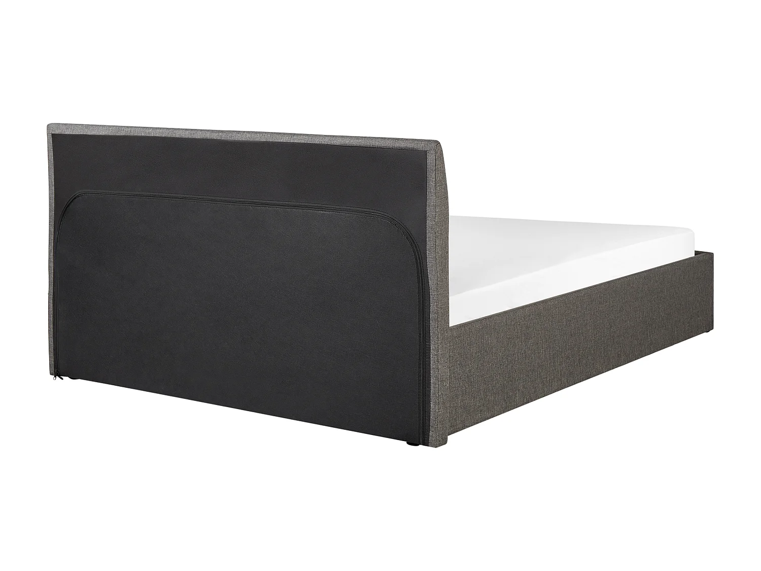 Lit ottoman Tissu ORBEY 140 x 200 cm Gris