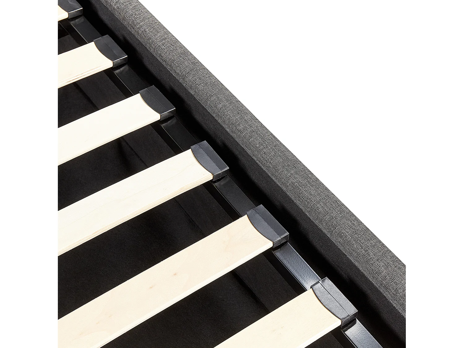 Lit ottoman Tissu ORBEY 140 x 200 cm Gris